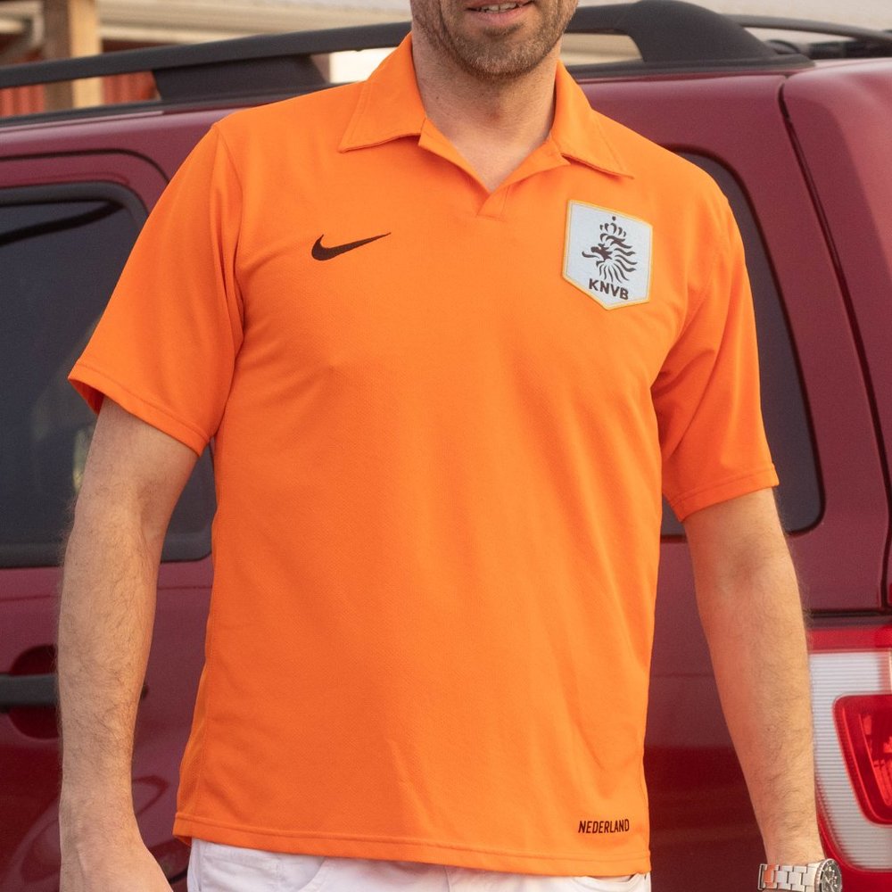 Nike Netherlands (Nederlands) KNVB Soccer Vibrant Polo: Shirt Size Medium